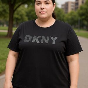 DKNY Charcoal Logo Tee